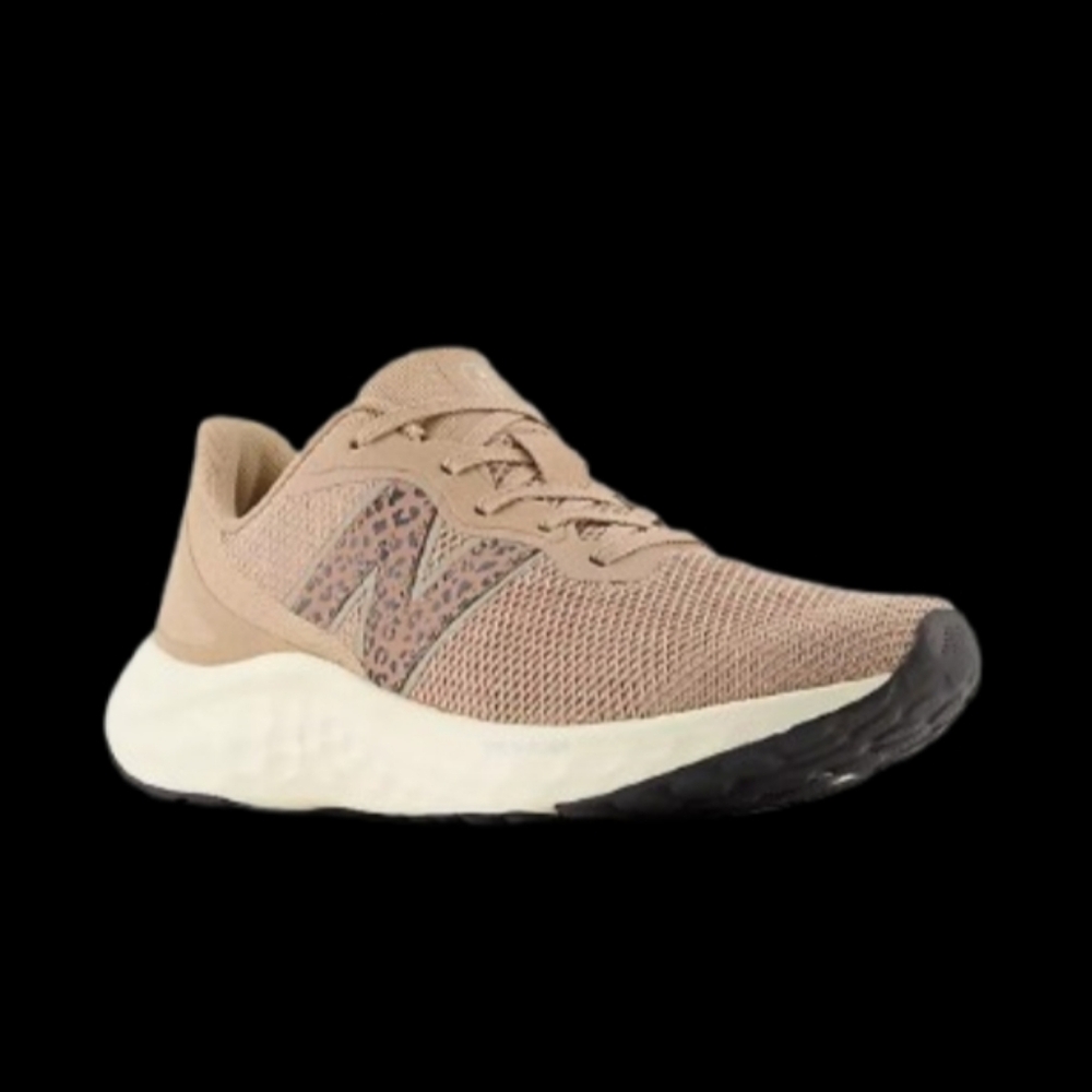 New Balance Fresh Foam Arishi v4 Leopard Womens Size 9B Flat Taupe Black Cement